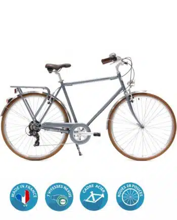 vélo de ville Coffee Gris homme arcade cycles 7 Vitesses Nexus